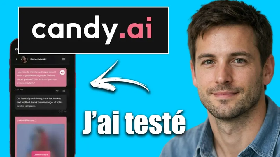 Thumbnail of the YouTube video “Candy Ai Avis : J'ai testé, je vous dis TOUT ! (Petite Copine IA, Prix, Français...)” (Comparatif Expert channel)